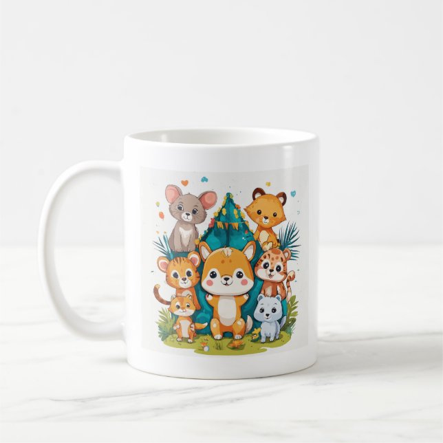 "Zoo Brew: Set für spielerische Kids Animal Tasse" Kaffeetasse (Links)