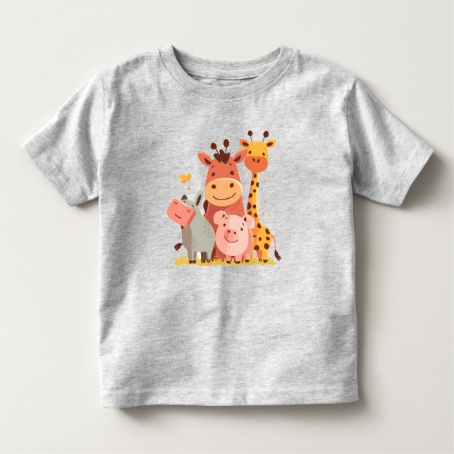 Zoo Crew Cuddles - Adortable Animal Parade Baby Kleinkind T-shirt (Vorderseite)