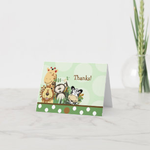 ZOO CREW Jungle Safari Folded thank you note Dankeskarte
