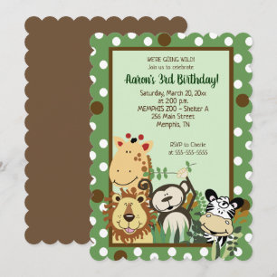 Zoo Crew Jungle Tier Geburtstag Einladung Die Auss