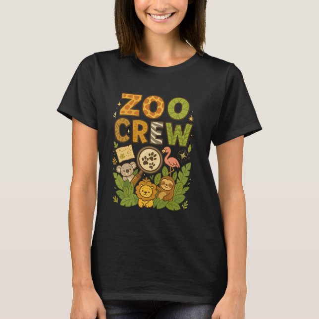 Zoo Crew Safari Animal Cute Jungle School Field Tr T-Shirt (Vorderseite)