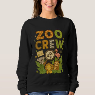 Zoo Crew Safari Niedlicher Jungle Schulhof Tr Sweatshirt