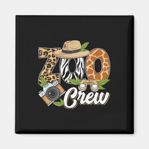Zoo Crew Safari-Tiere Wildtiere Tier Wild Feld Magnet