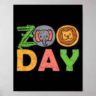 Zoo Day Family Trip Zoo Besucher Wildlife Kids Vac Poster