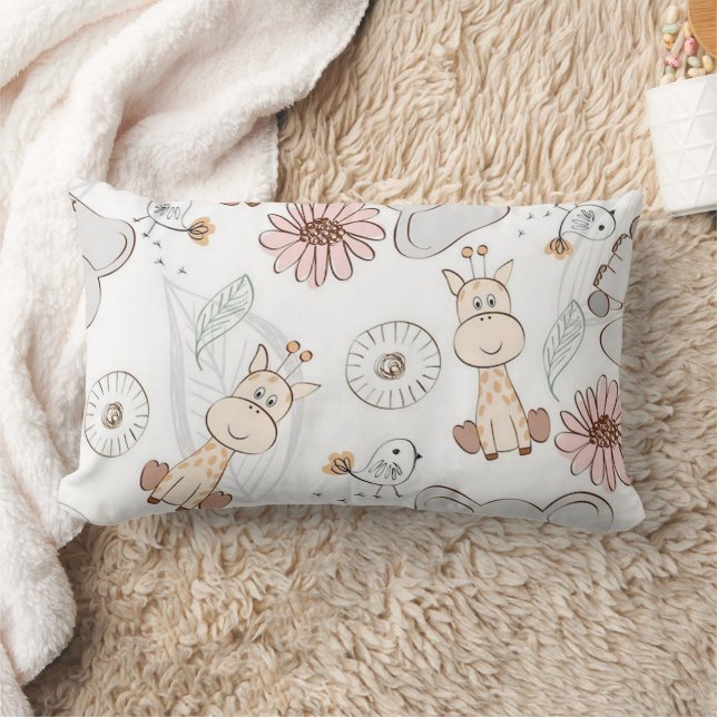 Zoo Friends Lumbar Pillow 13" x 21" Lendenkissen (Decke)