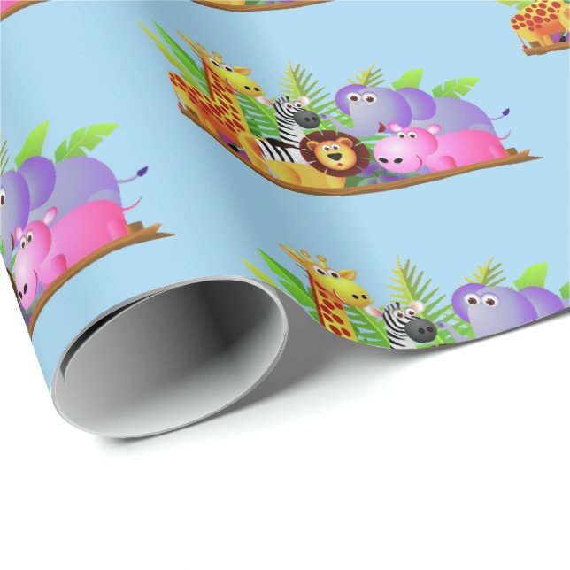 Zoo Friends Wrapping Paper Geschenkpapier (Rolleneckpunkt)