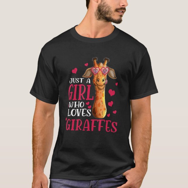 Zoo Giraffe  Just A Girl Who Loves Giraffes T-Shirt (Vorderseite)