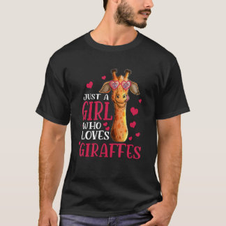 Zoo-Giraffe  Nur ein Mädchen, das Giraffen liebt T-Shirt