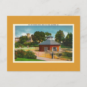 Zoo, Herrenhaus, Baltimore Maryland Postkarte