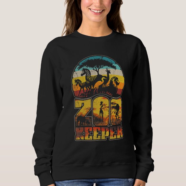 Zoo Keeper Halloween Costume Zookeeper Safari Anim Sweatshirt (Vorderseite)