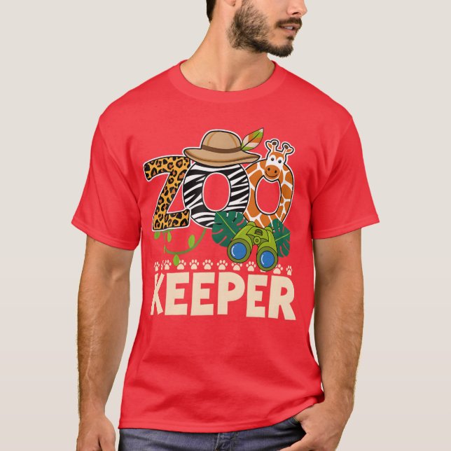 Zoo Keeper Halloween Party Safari Zookeeper T-Shirt (Vorderseite)