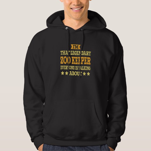 Zoo Keeper Job Title Employee Funny Worker Zoo Kee Hoodie (Vorderseite)