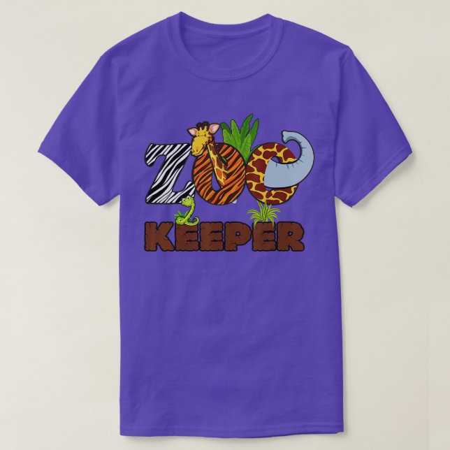 Zoo Keeper Kostüme Männer Frauen afrikanische Tier T-Shirt (Design vorne)
