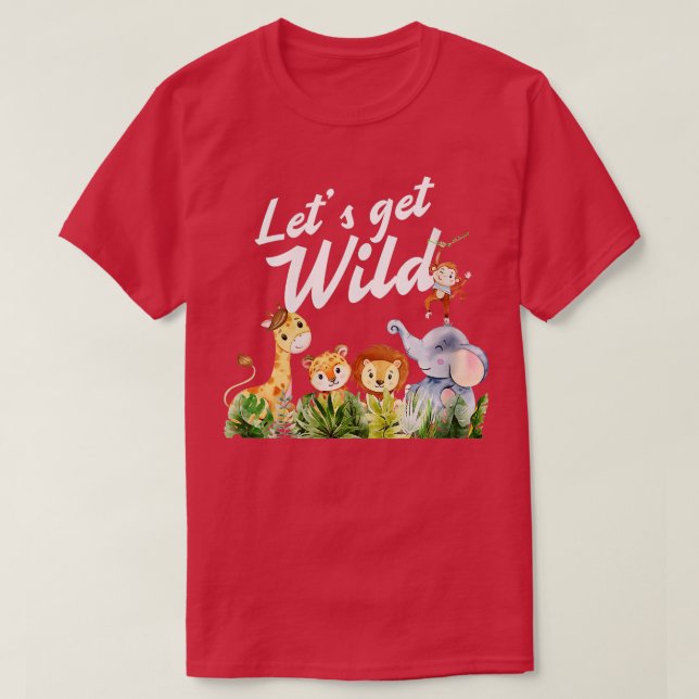 Zoo Party Safari Tiere im Freien T-Shirt (Design vorne)