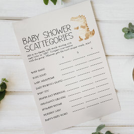 Zoo Safari Animals Baby Showscattegories Game Flyer