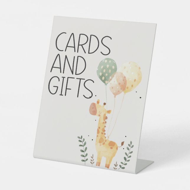 Zoo Safari Kinderzimmer Tiere Kinderduschkarten Ge Sockelschild (Vorderseite)