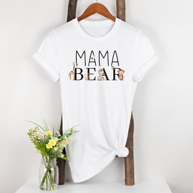 Zoo Safari Kinderzimmer Tiere Mutterschaft Mama Be T-Shirt (Von Creator hochgeladen)
