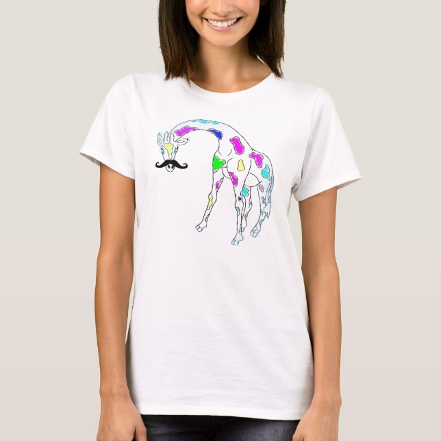 Zoo Stache - der Giraffen-T - Shirt (Vorderseite)