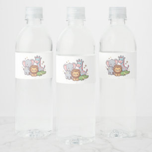 Zoo Süß Tier Kawaii Kinder Wild Safari Spaß Wasserflaschenetikett
