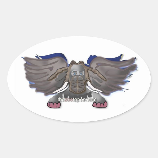 Zoo-Tapes-Sticker-Set Ovaler Aufkleber (Vorderseite)