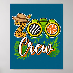 Zoo-Team-Crew Dschungel-Safari-Wildlife Poster