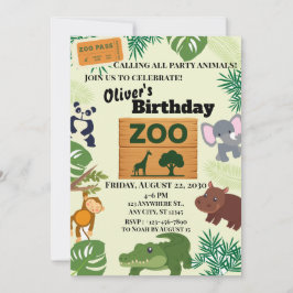 Zoo-Thema Einladung
