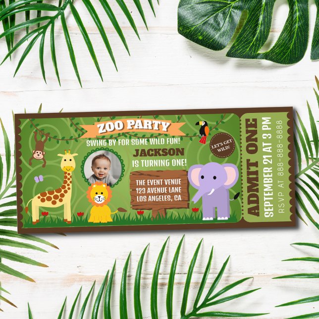 Zoo Ticket Wild Animal Safari Kindergeburtstag (Von Creator hochgeladen)