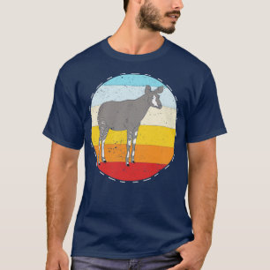 Zoo-Tier Afrikanische Safari-Wildtiere Retro Okapi T-Shirt