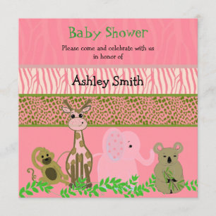 Zoo-Tier-Baby-Shower-Einladung Einladung