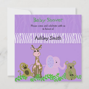 Zoo-Tier-Baby-Shower-Einladung Einladung