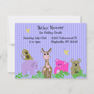 Zoo-Tier-Baby-Shower-Einladung Einladung