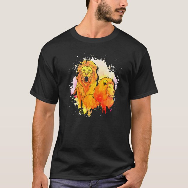Zoo-Tier  Löwe  Afrika Safari-Tier Löwe T-Shirt (Vorderseite)