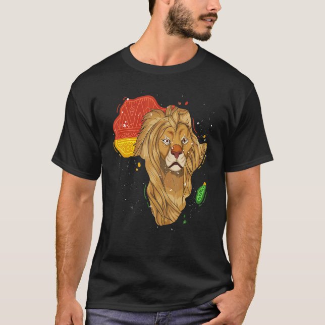 Zoo-Tier Löwe Afrika Safari-Tier Löwe T-Shirt (Vorderseite)