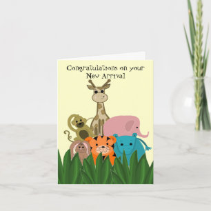 Zoo-Tier neues Baby Gratulationen Karte