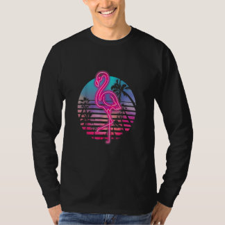 Zoo-Tier Tropic Sommer Sonnenaufgang Flamingo T-Shirt