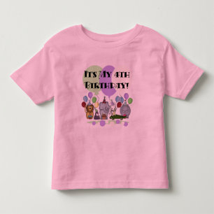 Zoo Tiere 4. Geburtstag Tshirts und Geschenke