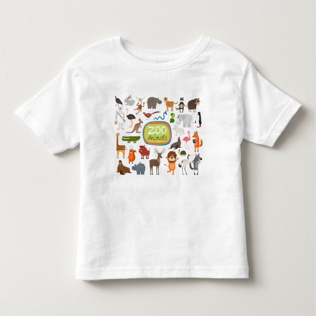 Zoo-Tiere Kleinkind T-shirt (Vorderseite)