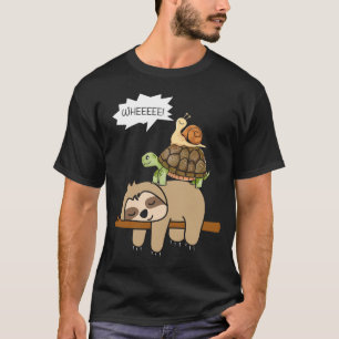 Zoo-Tiere verschenken Schnecke Schildkröte Faultie T-Shirt