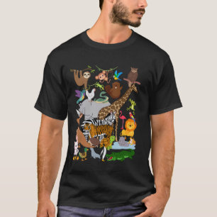 Zoo Tiere Wildnis Geburtstagsparty Zoo Tag 24 Ani T-Shirt