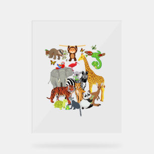 Zoo Tiere Wildnis Geburtstagsparty Zoo Tag 26 Ani Acrylschild
