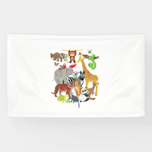 Zoo Tiere Wildnis Geburtstagsparty Zoo Tag 26 Ani Banner