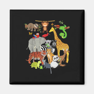 Zoo Tiere Wildnis Geburtstagsparty Zoo Tag 26 Ani Magnet