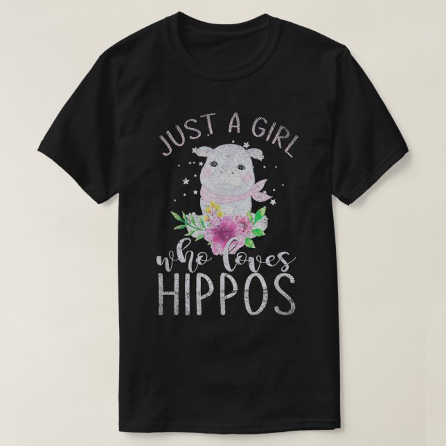 Zoo Tierfreude Frauen Mädchen Kinder Hippo T-Shirt (Design vorne)