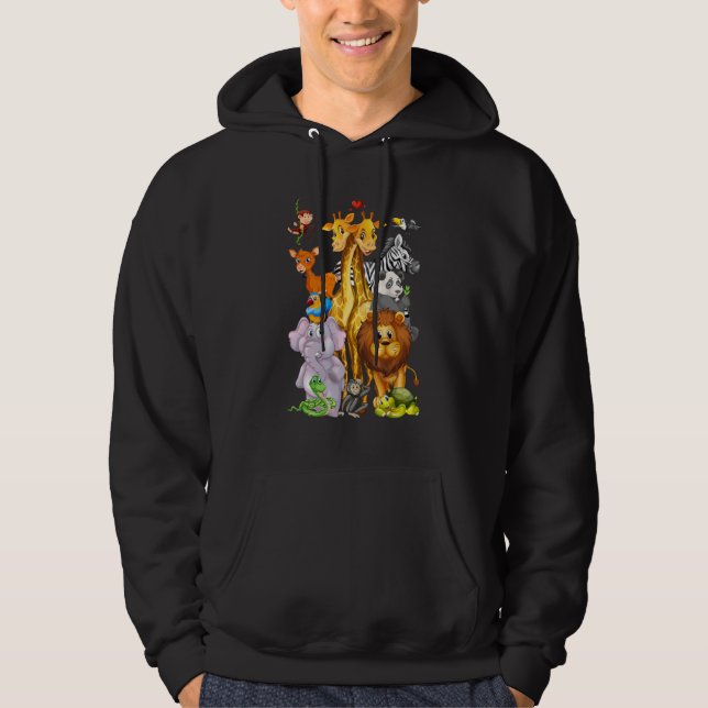 Zoo Trip Cute Zoo Animals Hoodie (Vorderseite)