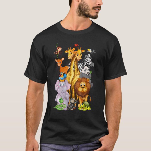 Zoo Trip Cute Zoo Animals T-Shirt (Vorderseite)