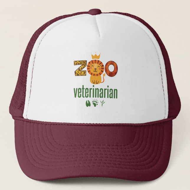 Zoo Veterinarian Large Animal Vet Truckerkappe (Vorderseite)