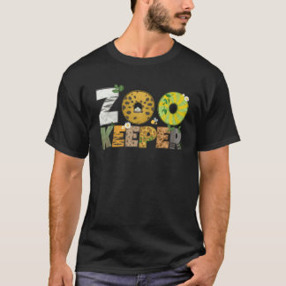 Zoo Wärter Afrikanische Savanne Wildtier Tier Druc T-Shirt
