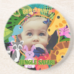 Zoo Wild Animal Jungle Safari Kindergeburtstag Getränkeuntersetzer