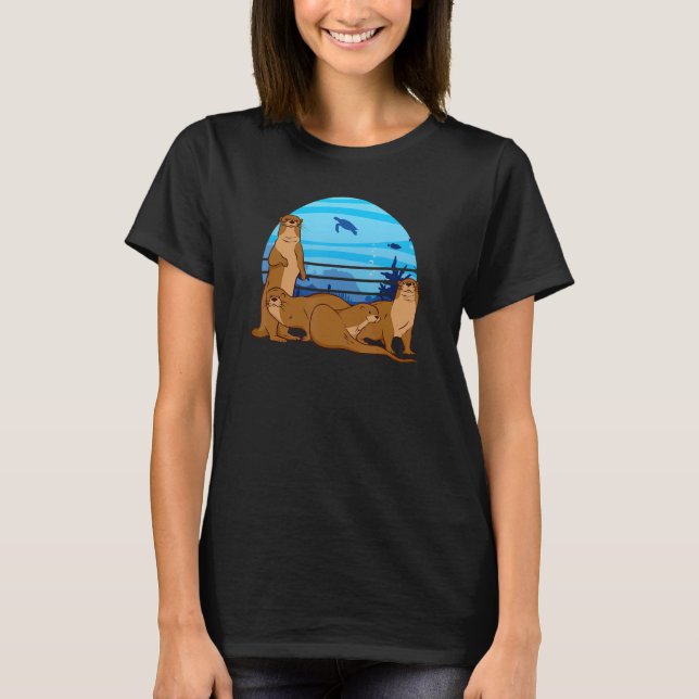 Zoo Wildlife Animal Zookeeper Sea Otter Marine T-Shirt (Vorderseite)