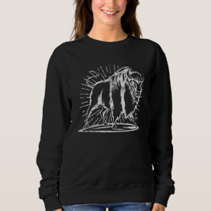 Zoo-Wildtier-Tier Zoowärter Büffel Bison Vertrieb Sweatshirt